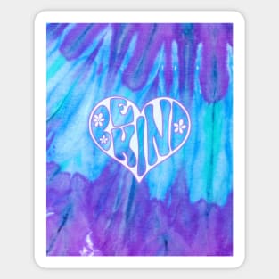 Be Kind Blue and Purple Tie Dye Sticker